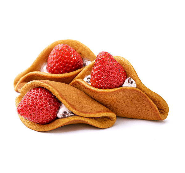 流れるお菓子の画像