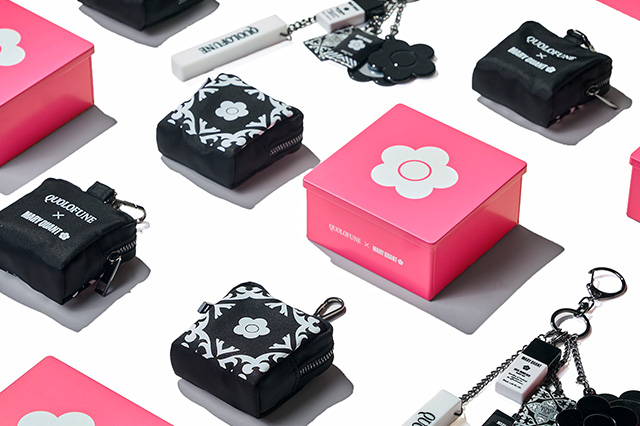 ポーチ付き QUOLOFUNE × MARY QUANT ノボタイル缶 フレイズ　商品写真
